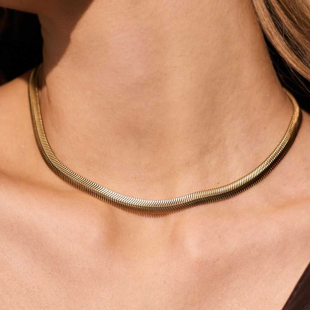 Złoty naszyjnik żmijka Gravity