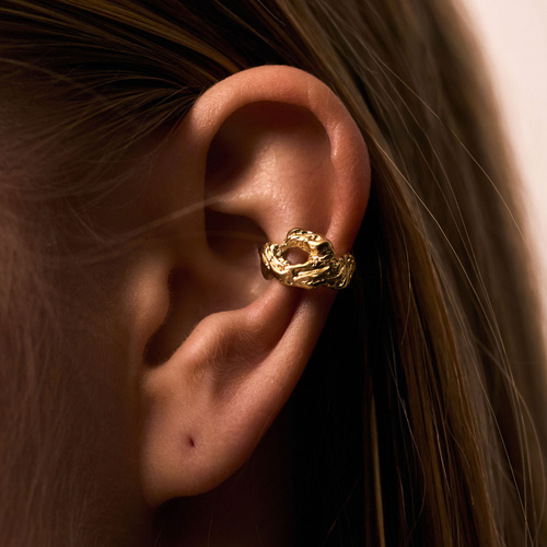 Złota nausznica AQUA