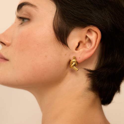 Złote kolczyki Marine