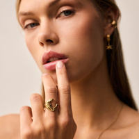 Złoty pierścionek LUNA