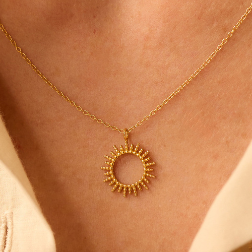 Złoty naszyjnik ze słońcem Serenity