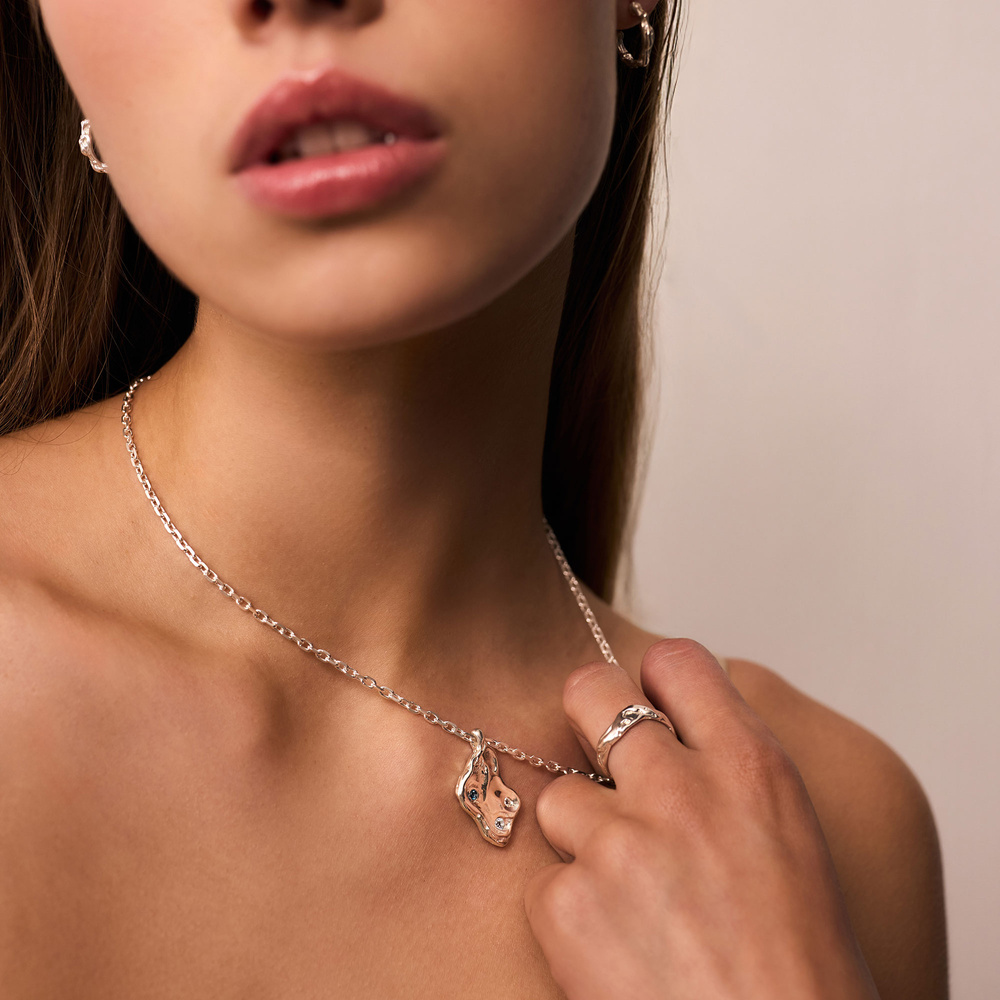 Srebrna obrączka AQUA