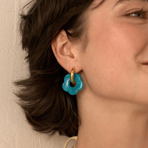 Złote kolczyki Fiore Ocean