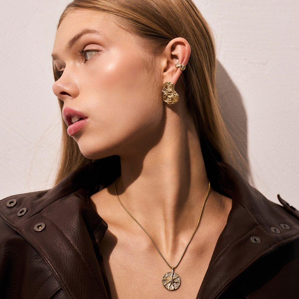 Złote kolczyki SPIRAL