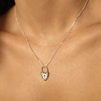 Srebrny naszyjnik Love Lock