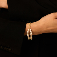 Złota bransoletka z perłami naturalnymi Whisper