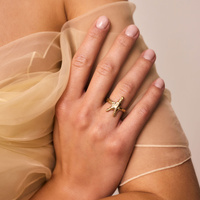 Złoty pierścionek STARLIGHT 