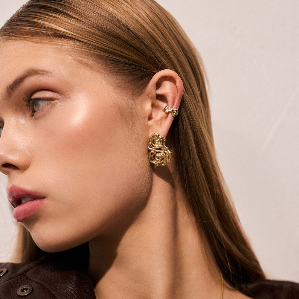 Złote kolczyki SPIRAL