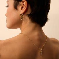 Złote kolczyki z ogniwami Cella 