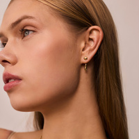 Złote kolczyki DRIP