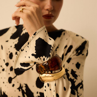 Złota sztywna bransoletka Bold N°2