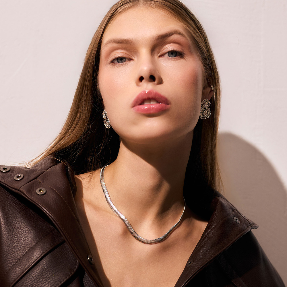 Srebrny naszyjnik żmijka Gravity