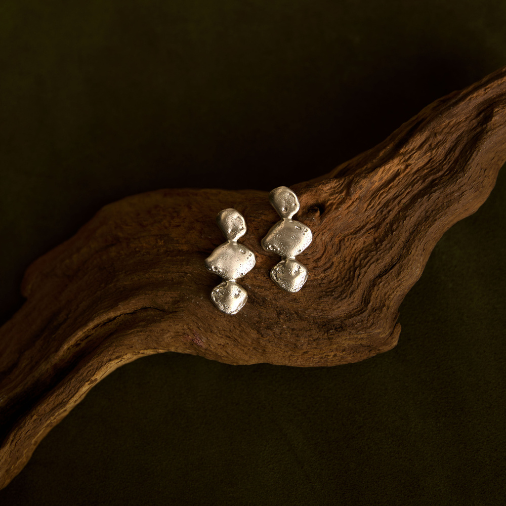 Srebrne kolczyki BALANCE