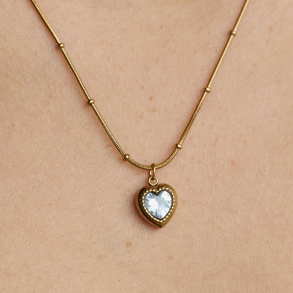 Złoty naszyjnik Crystal