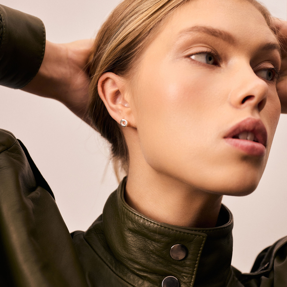 Srebrne kolczyki PEBBLE