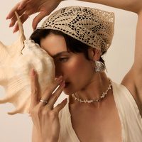 Srebrne kolczyki muszle Mermaid