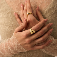 Złoty pierścionek Mouille