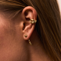 Złota nausznica AQUA