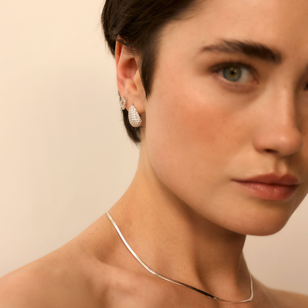 Srebrne kolczyki łezki z cyrkoniami (srebro 925)