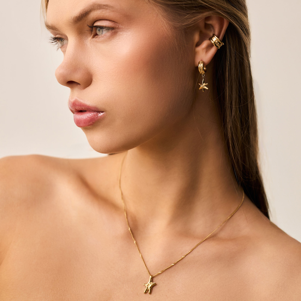 Złote kolczyki CELESTE