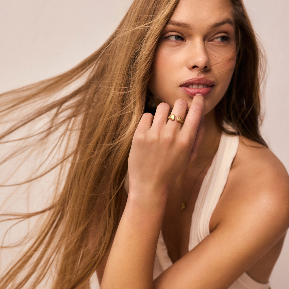 Złoty pierścionek BALANCE