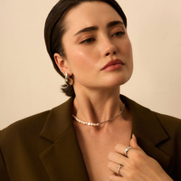 Srebrny naszyjnik z perłami naturalnymi Whisper