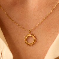 Złoty naszyjnik ze słońcem Serenity