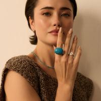 Srebrny gnieciony pierścionek Saturn