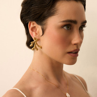 Złote kolczyki Coral Reef