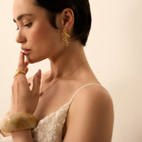 Złote kolczyki Coral Reef