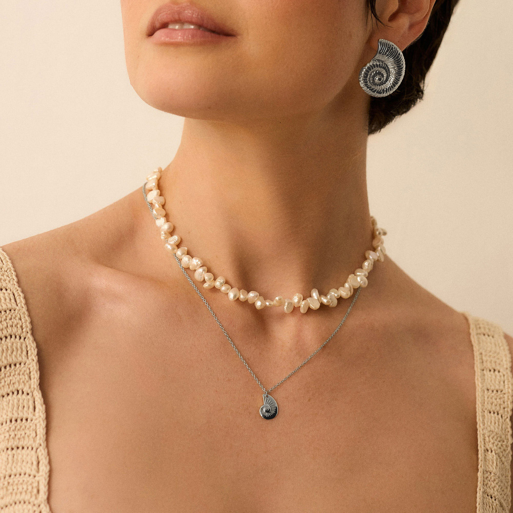 Srebrny naszyjnik z muszelką Shell Mini 