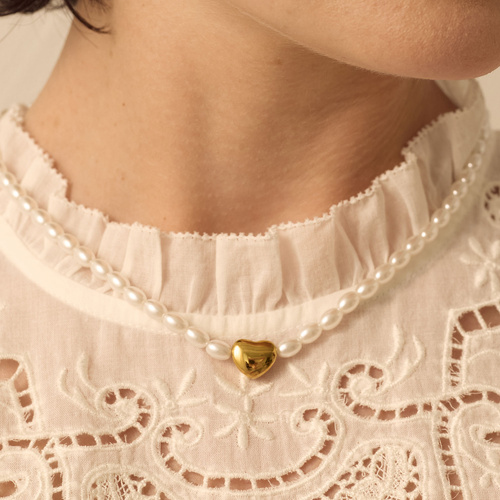 Naszyjnik z pereł Pearl Heart N°2