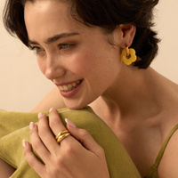 Złote kolczyki Fiore Butter