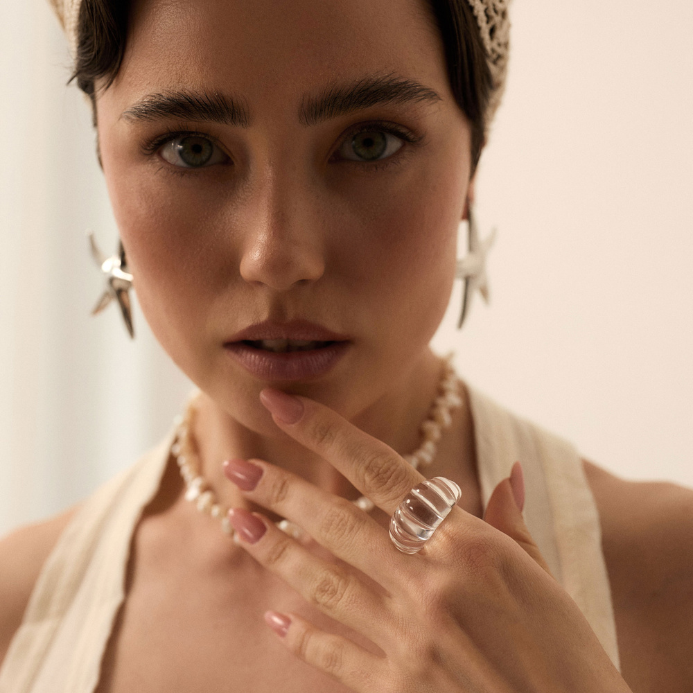 Pierścionek z żywicy epoksydowej Musa Ice