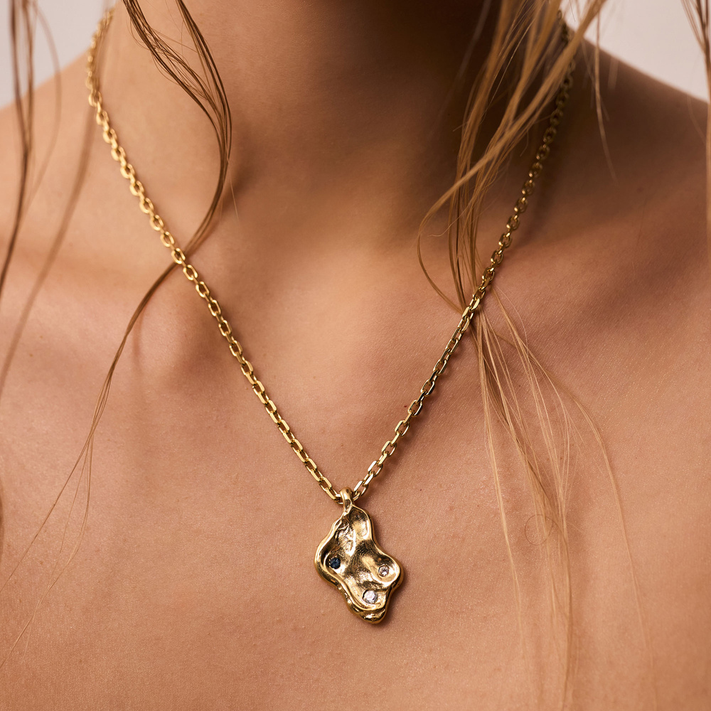 Złoty naszyjnik AQUA