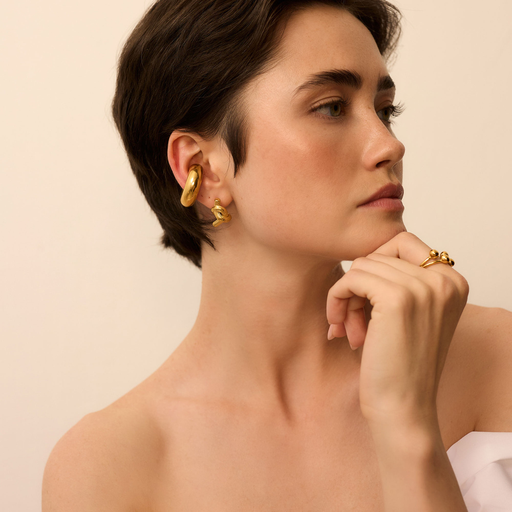 Nausznica Gold Bubble