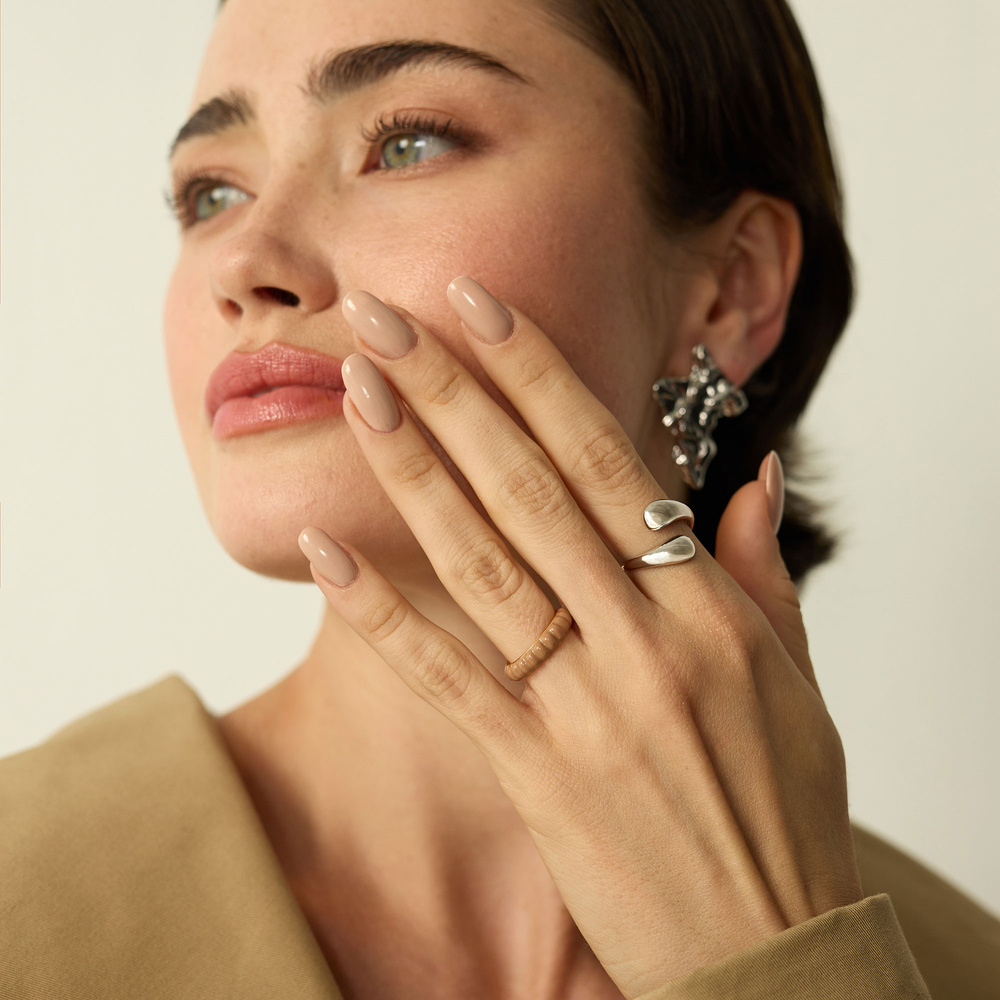 Srebrny regulowany pierścionek Gemini N°3