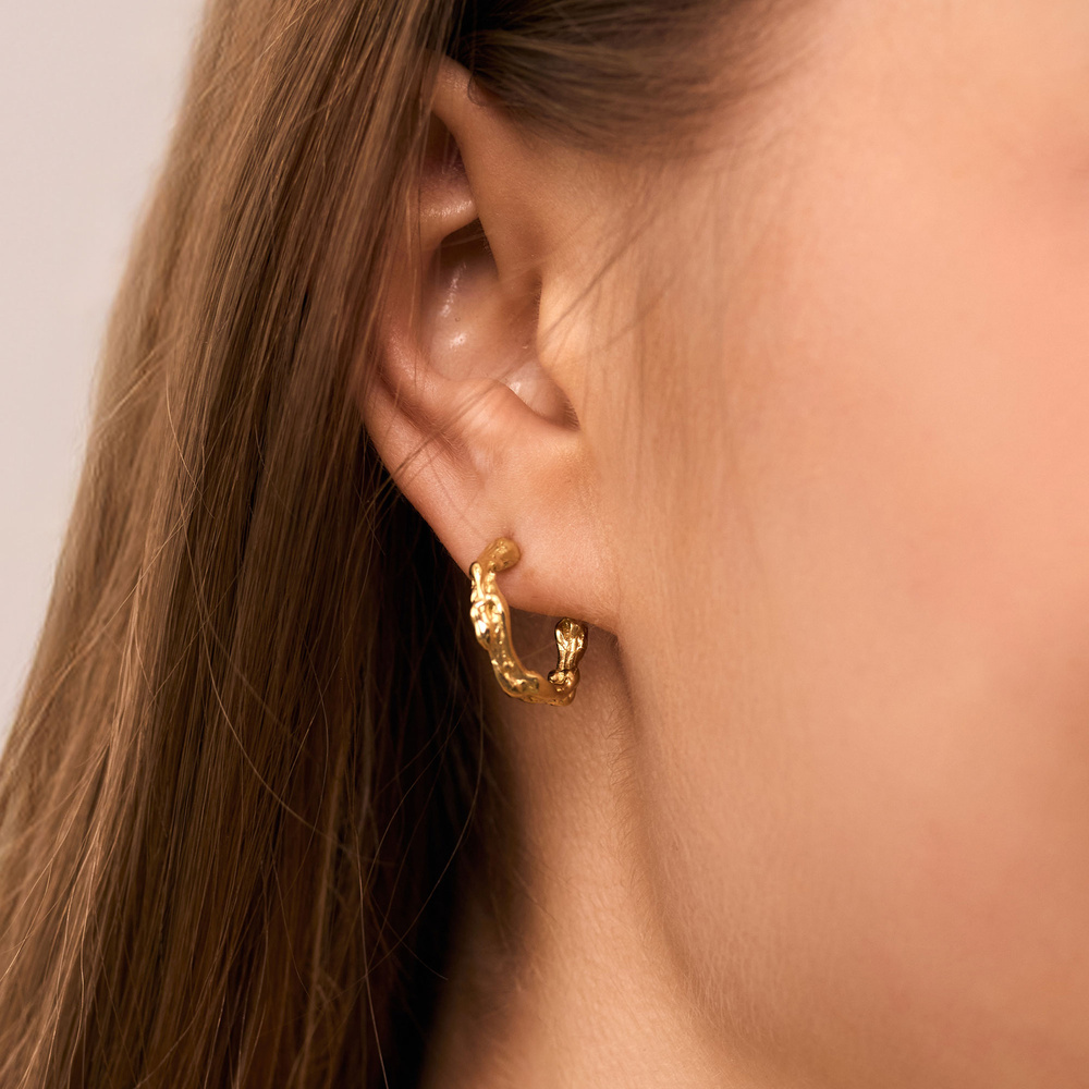 Złote kolczyki AQUA