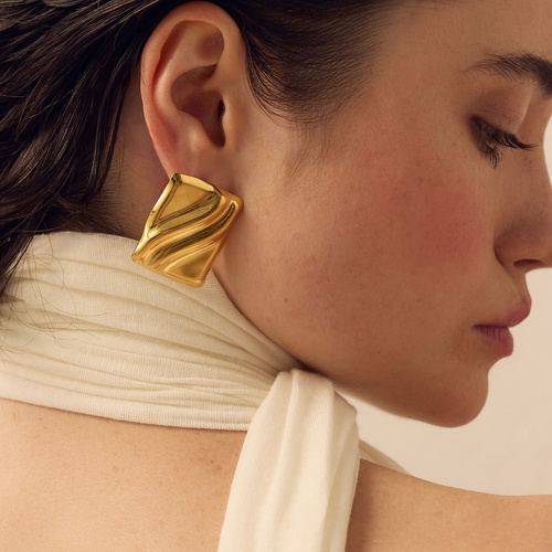 Złote kolczyki vintage