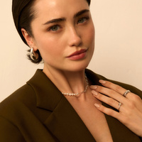 Srebrny naszyjnik z perłami naturalnymi Whisper