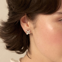 Srebrne kolczyki kwiaty Forget me not