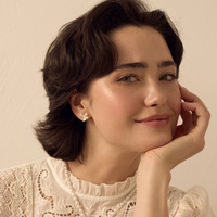 Srebrne kolczyki kwiaty Forget me not