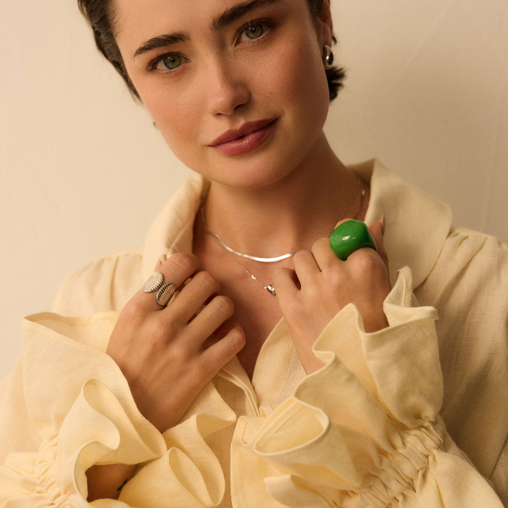 Srebrny regulowany pierścionek Fiore