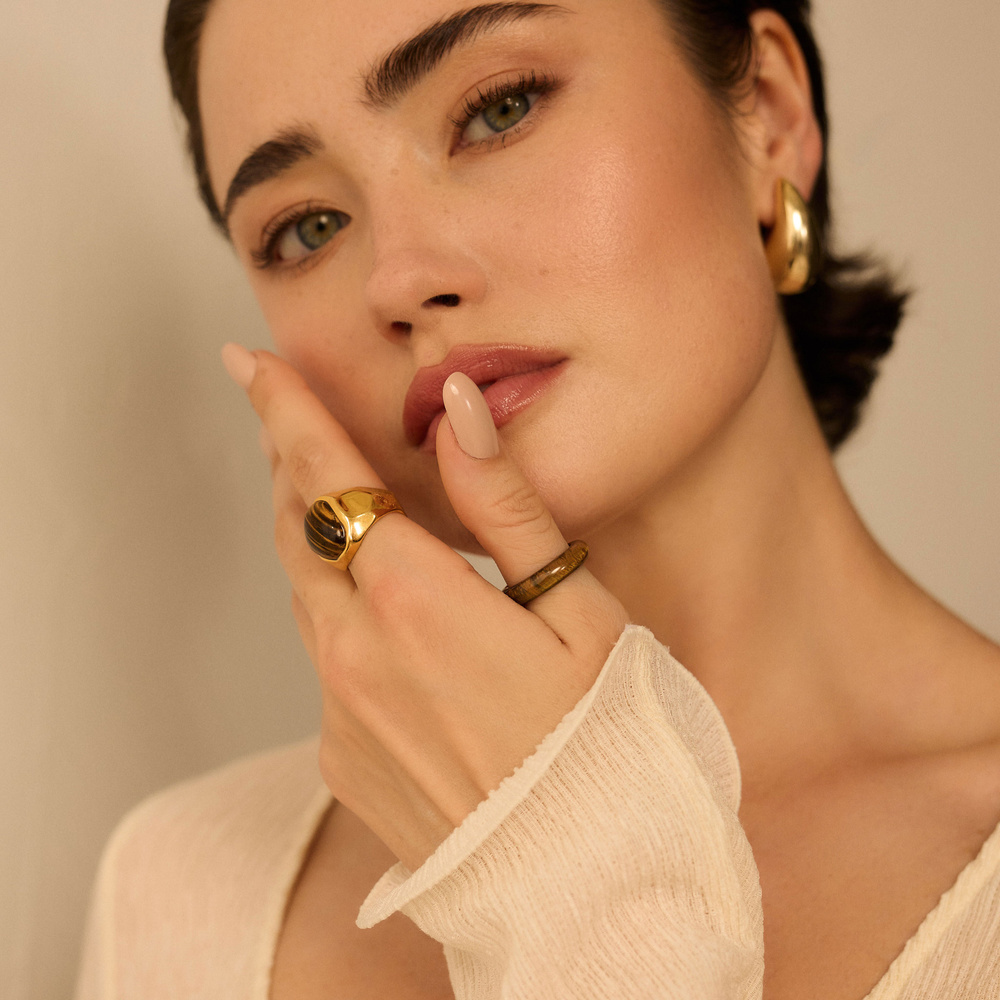 Pierścionek z tygrysiego oka Fierce N°2