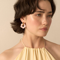 Złote kolczyki Fiore Plum