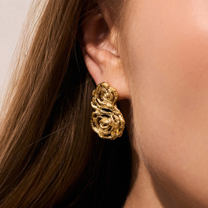 Złote kolczyki SPIRAL