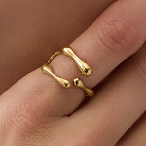 Złoty regulowany pierścionek Twigs