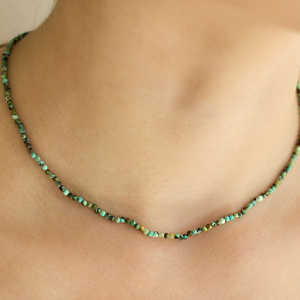 Złoty naszyjnik z turkusu afrykańskiego