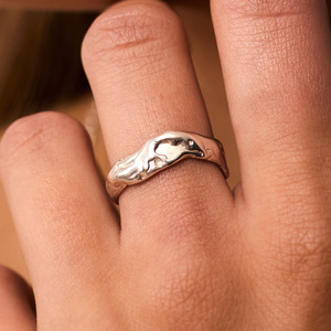 Srebrna obrączka AQUA