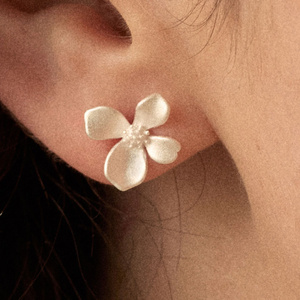 Srebrne kolczyki kwiaty Forget me not